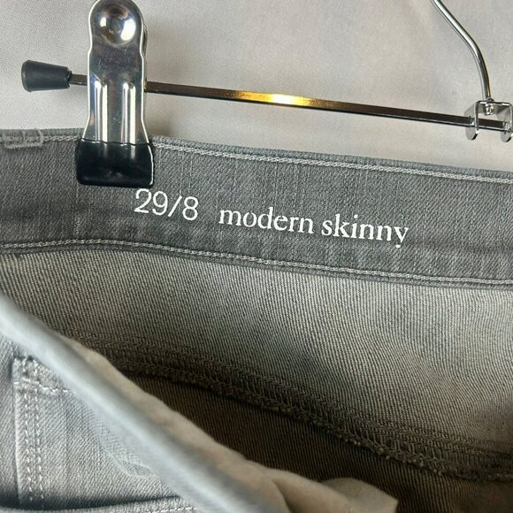 LOFT Modern Skinny Denim Jeans Women 29 / 8 Gray Mid Rise Stretch Classic Boho - Picture 8 of 8
